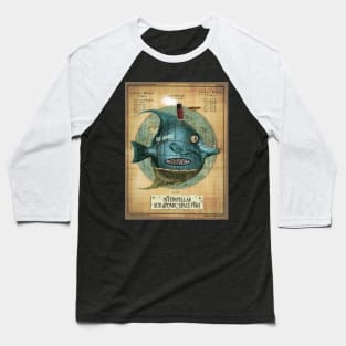 Interstellar Sub Atomic Space Fish Baseball T-Shirt